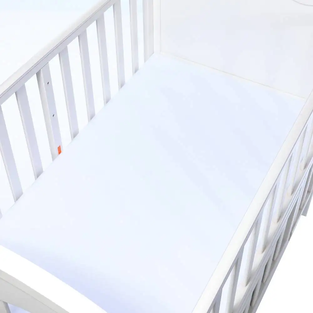 Комфортная трикотажная хлопковая простыня для новорожденных, для детской кроватки, реквизит для фотосессии новорожденных, детская кроватка, размер 130*70* см - Цвет: White