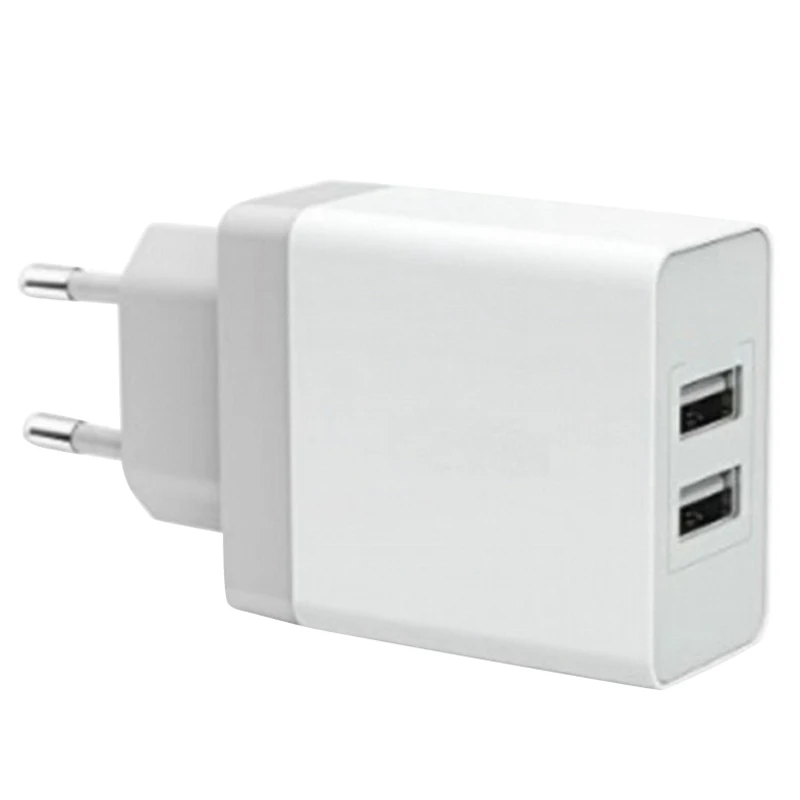 White Зарядное устройство trasel 5 В/4.8A Usb зарядное устройство 2 порта для настенной зарядки адаптер питания зарядное устройство для мобильного телефона Iphone айпад ноутбук(Eu Plu - Цвет: White