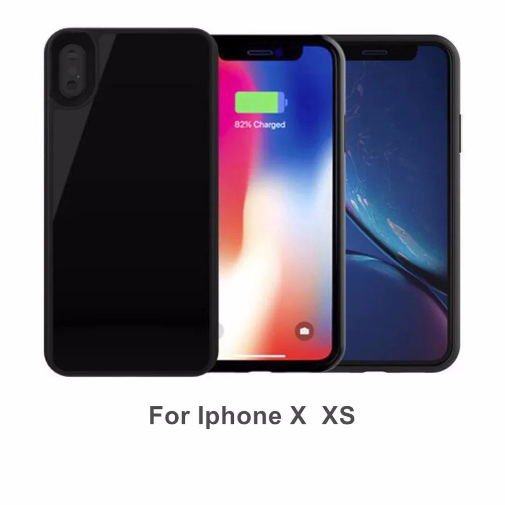 5000 мАч для iphone X XS XR чехол для батареи, умный беспроводной Чехол для зарядного устройства, внешний аккумулятор 6000 мАч для iphone XS MAX чехол для аккумулятора