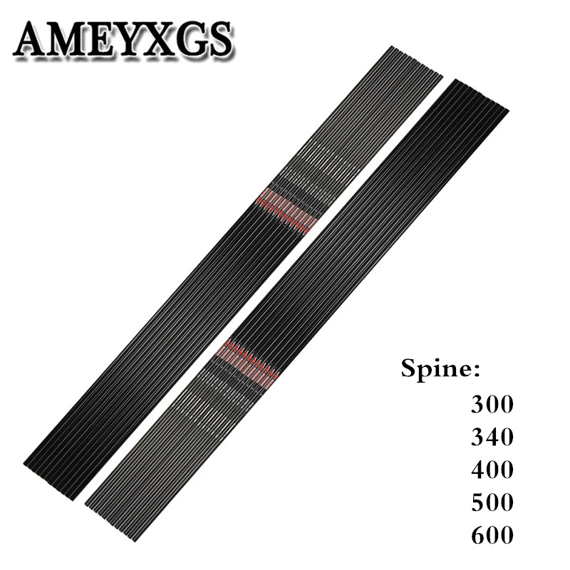 

12Pcs 30" 32" SP300-600 ID6.2mm Pure Carbon Arrows Shaft Carbon Arrow Shafts DIY Tools Hunting Shooting Archery Accessories