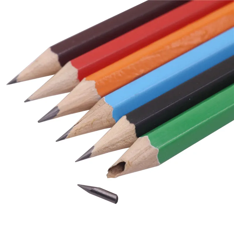 6 шт. HB деревянный карандаш 190*8 мм цвет ручка Полюс дети для начинающего художника эскиз написать студенческие канцелярские товары оптом