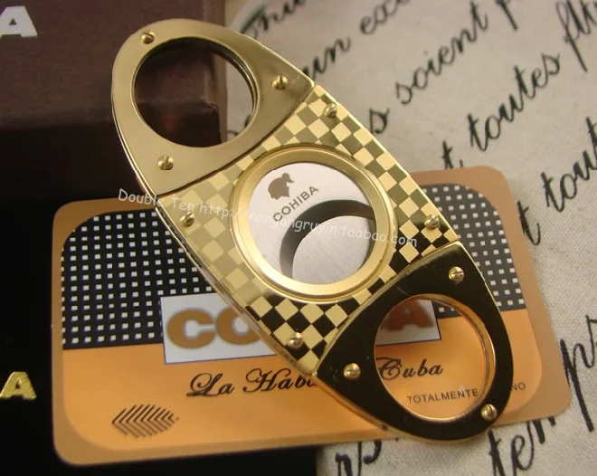 COHIBA Cigar Cutter Pocket font b Gadgets b font Zigarre Cutter Knife Cuban Cigars Scissors Accessories
