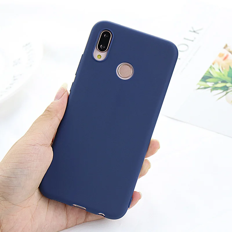 Мягкий силиконовый чехол для huawei Y6 Y9 Y7 Prime Y5 Коврики 10 20 Lite P10 P20 P30 на Honor 10 Lite 8X 7C 7A Pro задняя крышка - Цвет: Dark Blue