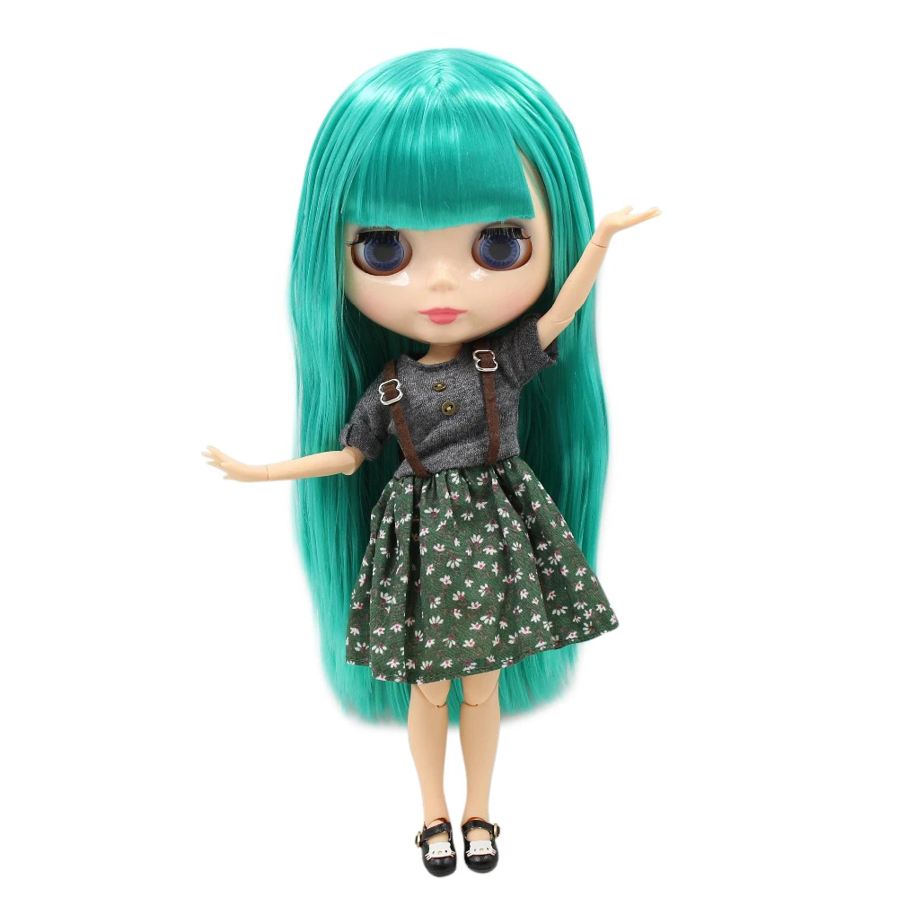 Ледяная кукла DBS Blyth 1/6 bjd шарнирная для тела зеленые волосы натуральная кожа