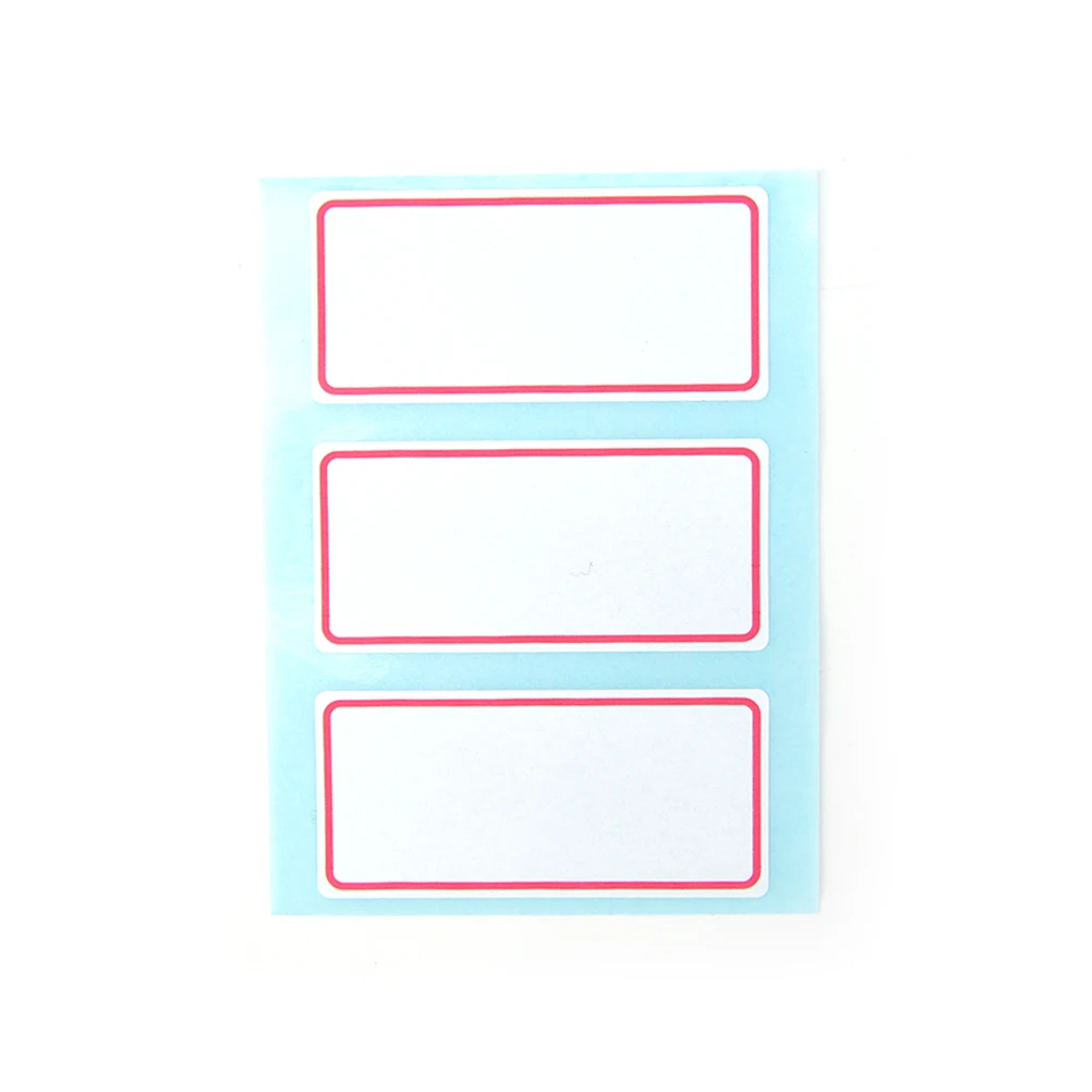 12 листов/Упаковка 34*73 мм Гладкие высечки пустые наклейки могут быть использованы практически на любой чистой твердой поверхности белая наклейка бумага