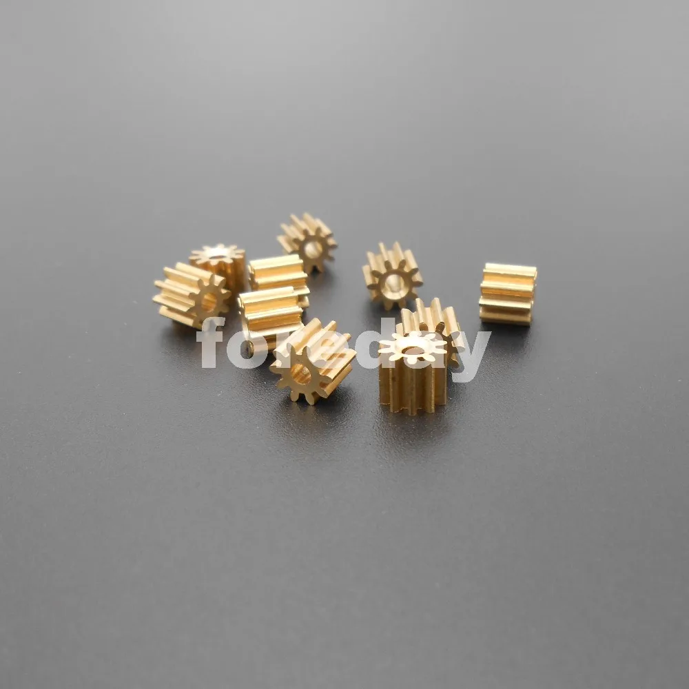 100PCS 102A Brass Gear Aperture 2mm DIY Model Accessories 0.5Modulus T=10 Metal NEW 102A !!! *FD354X100