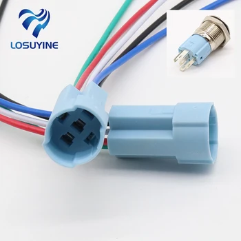 

16mm push button switch flat pins type switch connector pushbutton switch socket