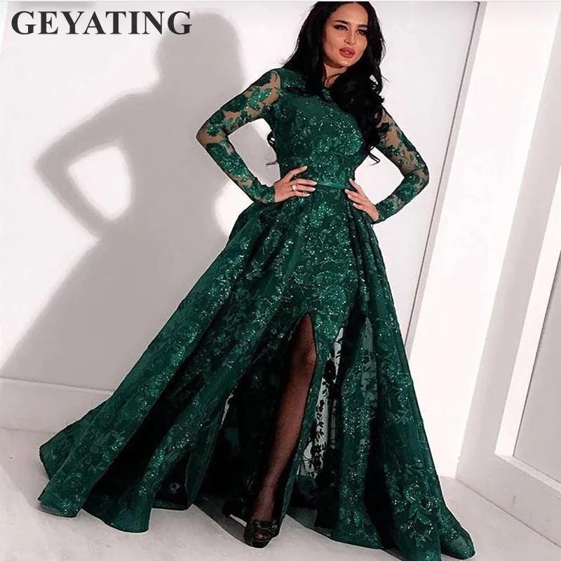 green lace mermaid dress