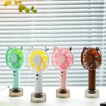 

New Cute Handheld Fan Mini Rechargeable Portable Small Electric Fan Student Office Desktop Hand Holding USB Fan 2000mA