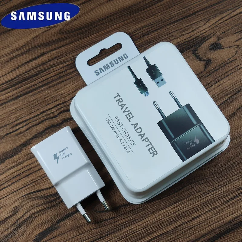

Original EU/US Samsung Charger fast quick charge adapter and USB Micro cable For Galaxy a8 a6 a5 Note 4 5 J3 J5 J7 S6 S7 edge S4
