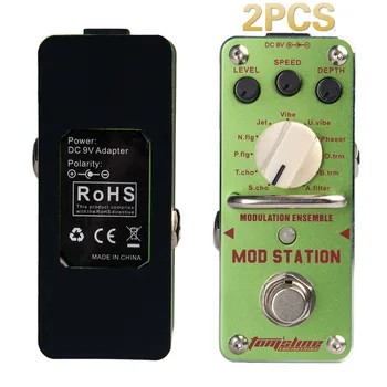 

2PCS AROMA AMS-3 Mod Station Modulation Ensemble Electric Guitar Effect Pedal Mini Single Effect Full Metal Shell True Bypass