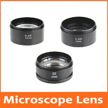 

0.3X 0.7X 0.75X 0.5X 1X 1.5X 2X Aux Barlow Stereo Microscope Accessories AUX Auxiliary Attachment Objective Lens Glass M48*0.75