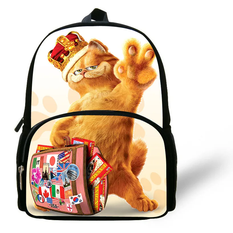 12-дюймовый милый Mochila школьные сумки для детей спальные мешки для маленьких мальчиков рюкзак с гарфилдом, пальто с героями мультфильмов, детские школьные сумки для девочек Bolsa Infantil Escolar