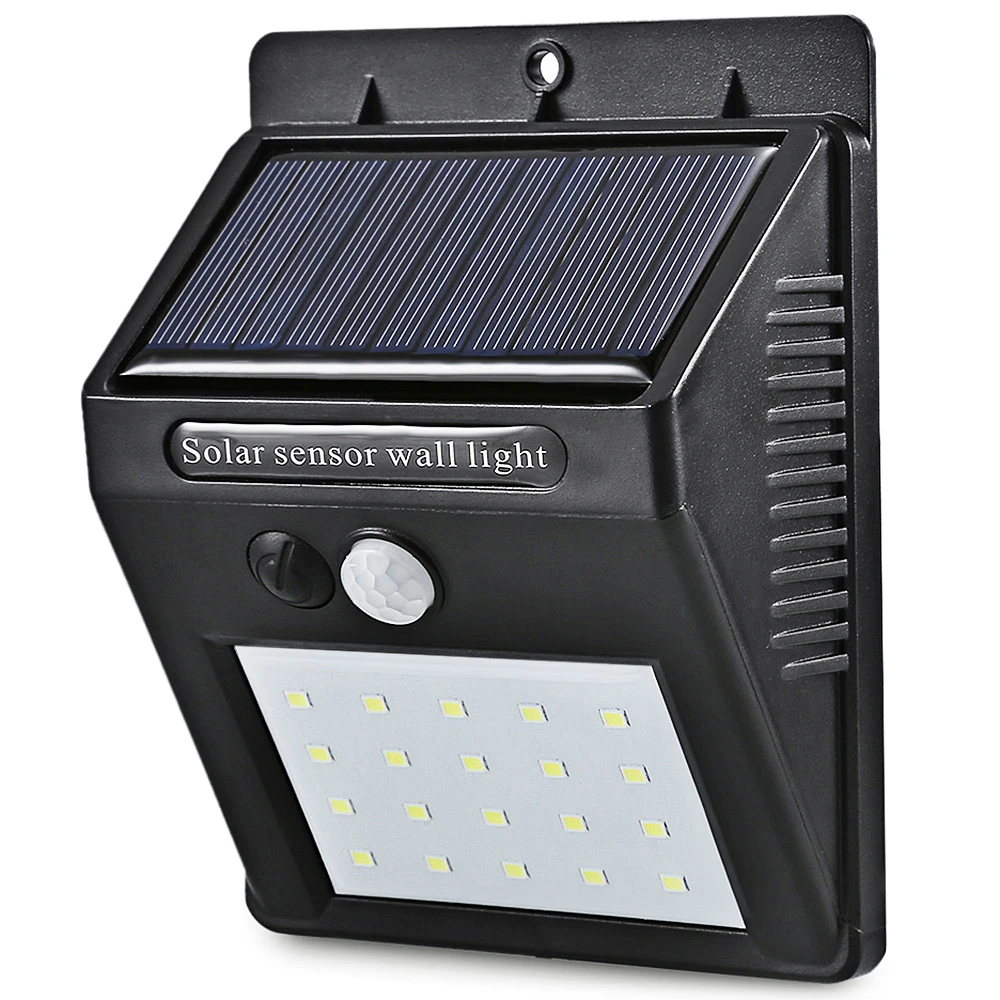 

YM - SHS - 003 20 LEDs Solar Lamp Solar Motion Sensor Wall Light IP65 Waterproof for Outdoors Garden Yard Park Garage Dim Type