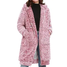 Abrigos mujer invierno Женское зимнее однотонное теплое пальто с длинными рукавами и капюшоном, украшенное бусинами элегантные женские чистые пальто Верхняя одежда