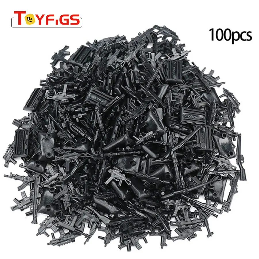 

100pcs Military SWAT Police Gun Weapons Pack Army Soldiers Building Blocks Arms City Compatible With Legoingly Weapon Series
