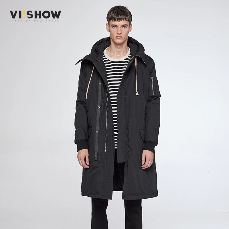 

VIISHOW Long Winter Jacket Men Brand Clothing Male Cotton Autumn Coat New Top Quality Black Down Parkas Men MC37664