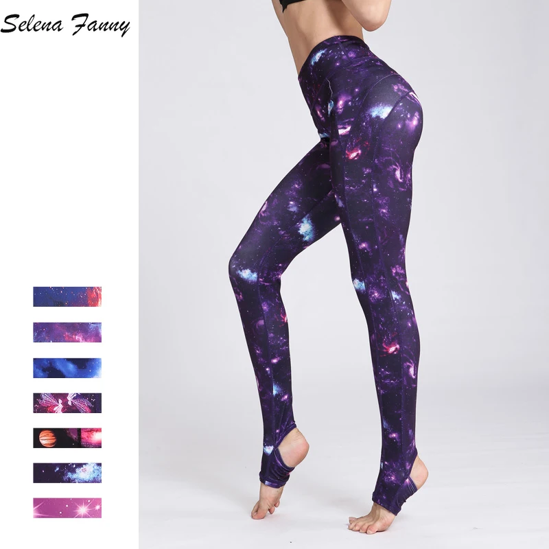 

Star Sky Women Yoga Pants High Elastic Fitness Sport Leggings Tights Slim Running Jogging Pants Quick Dry Training Trousers S-XL