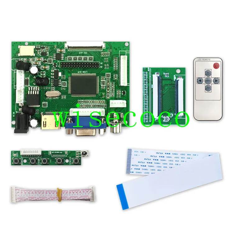 ЖК дисплей 800*480 TTL LVDS плата контроллера VGA 2AV 60 PIN для 7 дюймов A070VW04 Поддержка