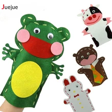 16 novo estilo de design diy artesanato fácil não-tecido de pano animal fantoche de mão crianças criança atividade criativa diy costura brinquedos