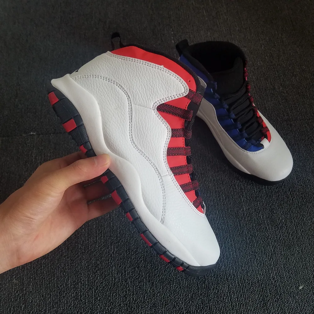 

Free shipping Jordan 10 Men Basketball shoes aj 10 Rosso Corsa Crack Flights Speed Athletic Outdoor Sport Sneakers 41-47