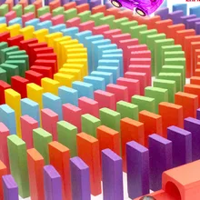 1080 шт детские цветные радужные деревянные блоки домино, наборы для раннего яркого домино игры, развивающие игрушки для детей, подарок