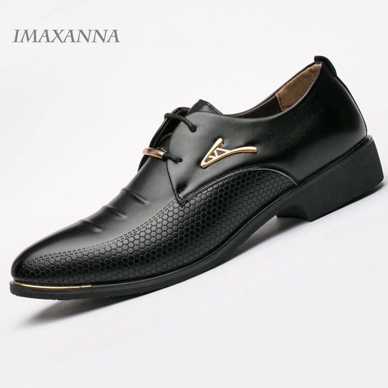 IMAXANNA/Мужские модельные туфли модная мужская деловая повседневная обувь с острым