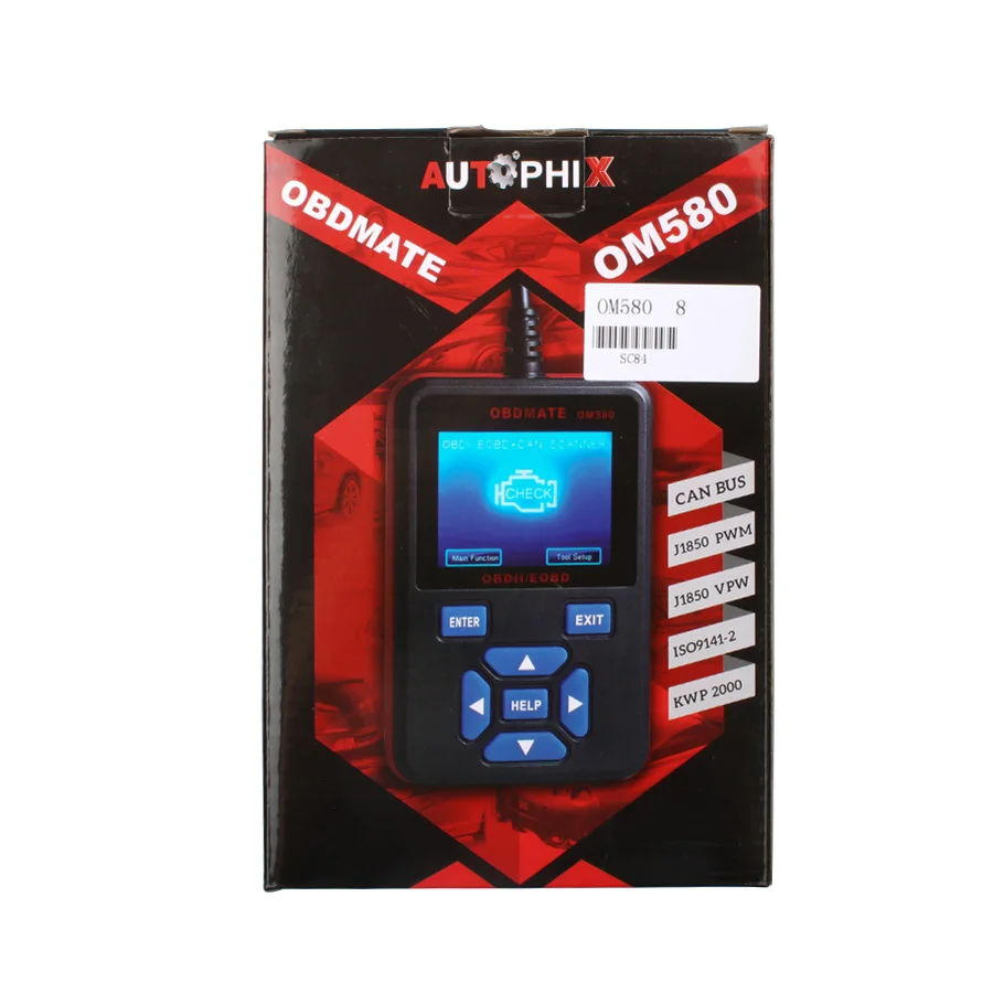 Оригинальный Autophix OBDMATE OM580 OBDII EOBD считывающий сканер|Программаторы с
