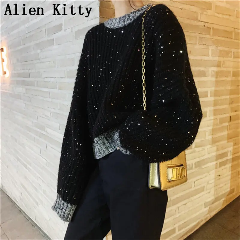 

Alien Kitty New Winter Starry Sky Style High Quality Lazy Style Warm Sweater Sweet Outwear Pullover Fresh Elegant Stylish Free