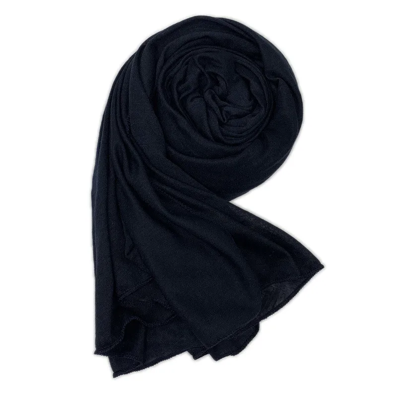 women plain bubble cotton jersey scarf Head hijab wrap solid color headband shawls foulard femme muslim hijabs store - Цвет: 20