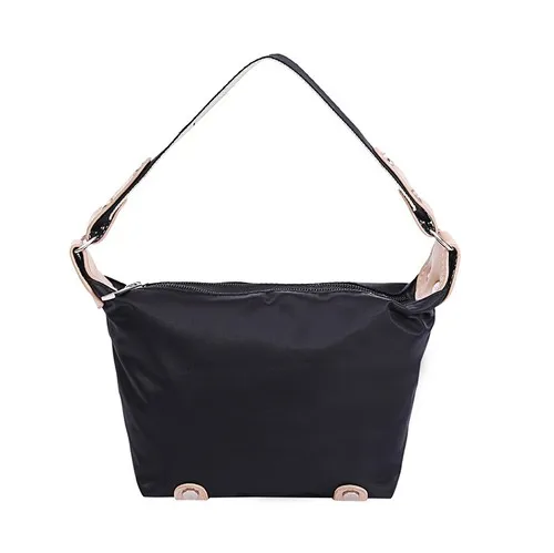 Дизайнер сумки Высокое качество Tote для женщин походные хозяйственные сумки Мумия двойная молния мини пляжная сумка - Цвет: Черный