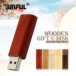Творческий Деревянный Дизайн USB флэш-накопитель 2,0 красное дерево флешки 4 GB 8 GB 16 GB 32 ГБ Флеш накопитель 64 GB 128 GB Memory Stick свадебный подарок