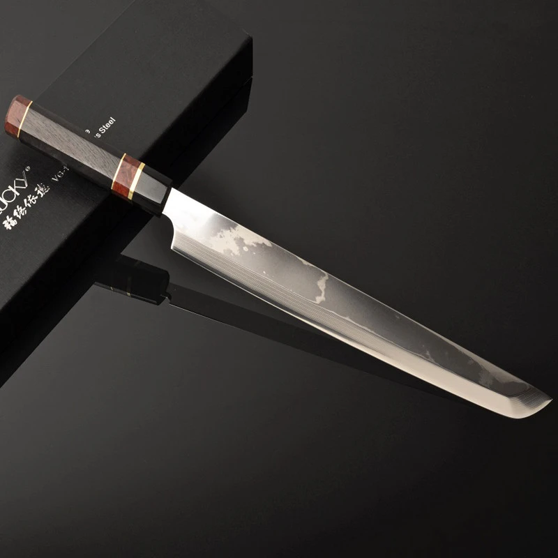 

12 inch Japanese Sushi Sashimi Takohiki Fillet chef knife with wood handle vg10 core Damascus pattern 4G+