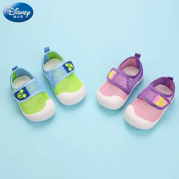 

Disney baby toddler shoes spring and autumn new infants 1-3 years old children's net shoes soft anti-slip outdoor shoes
