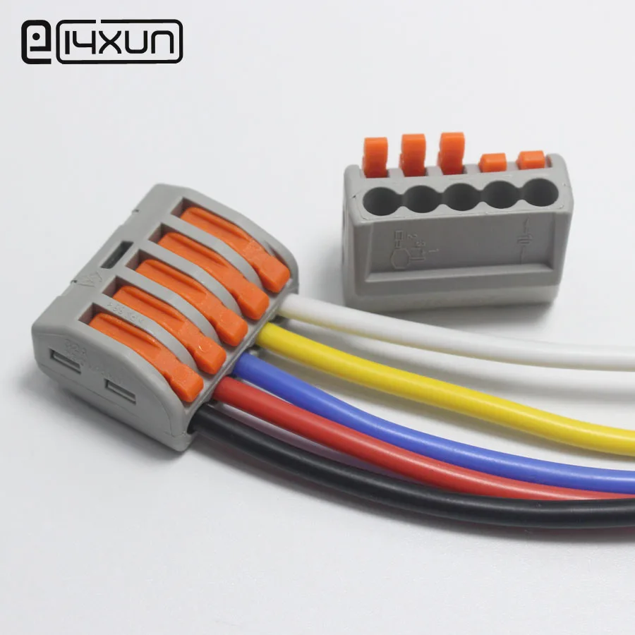 EClyxun 5pcs 5Pin Universal Wire Quick Connector 32A / 250V Terminal Splitter for 0.08mm2 2.5m2