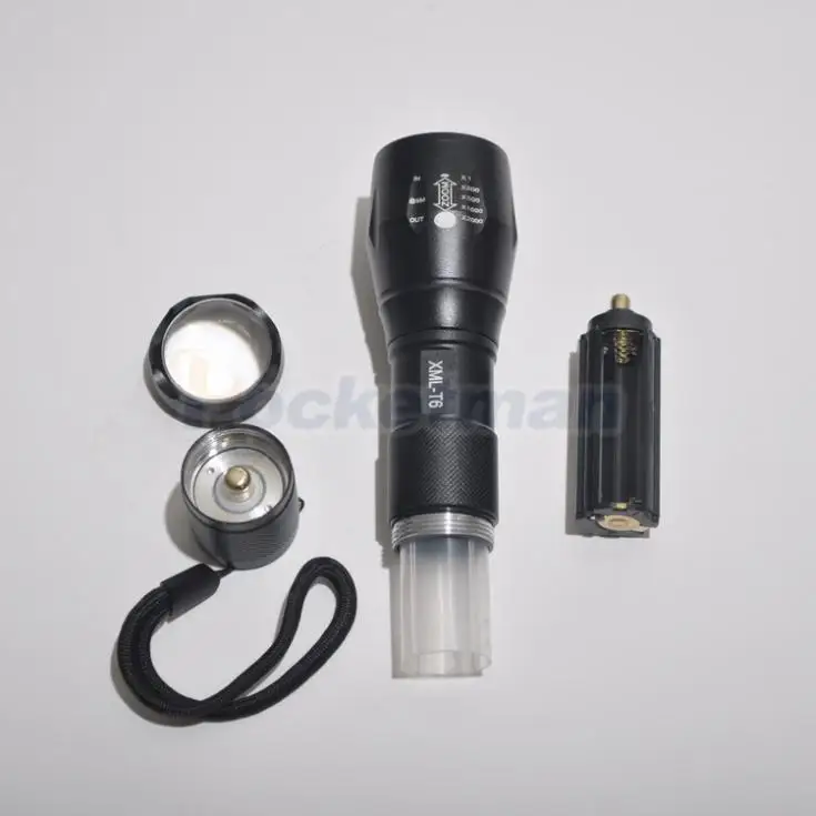 E17 XM L T6 3800 люмен светодио дный Факел Масштабируемые фонарик Torch light для 3xaaa или 1x18650