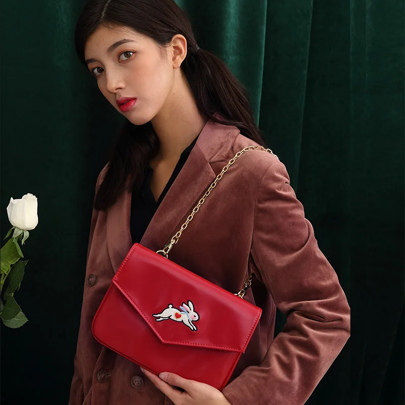 

Princess sweet lolita bag Vintage double side embroidery shoulder bag adorable and lovely envelope pu soft shoulder bag LLD094