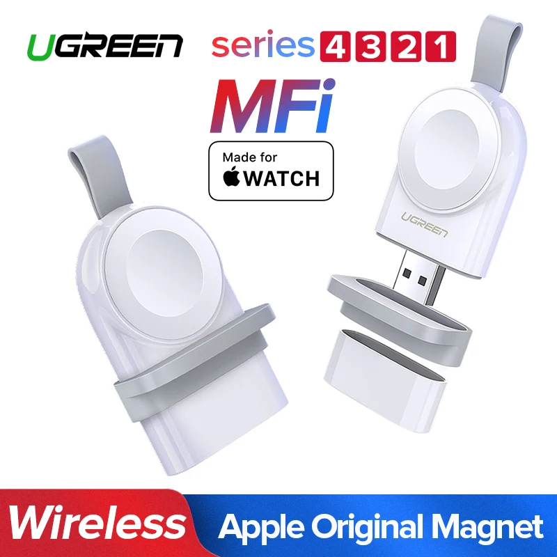 

Ugreen Wireless Charger For Apple Watch 4 Charger Portable USB Charger Series 4 3 2 1 MFi Certified Original Wireless Charging