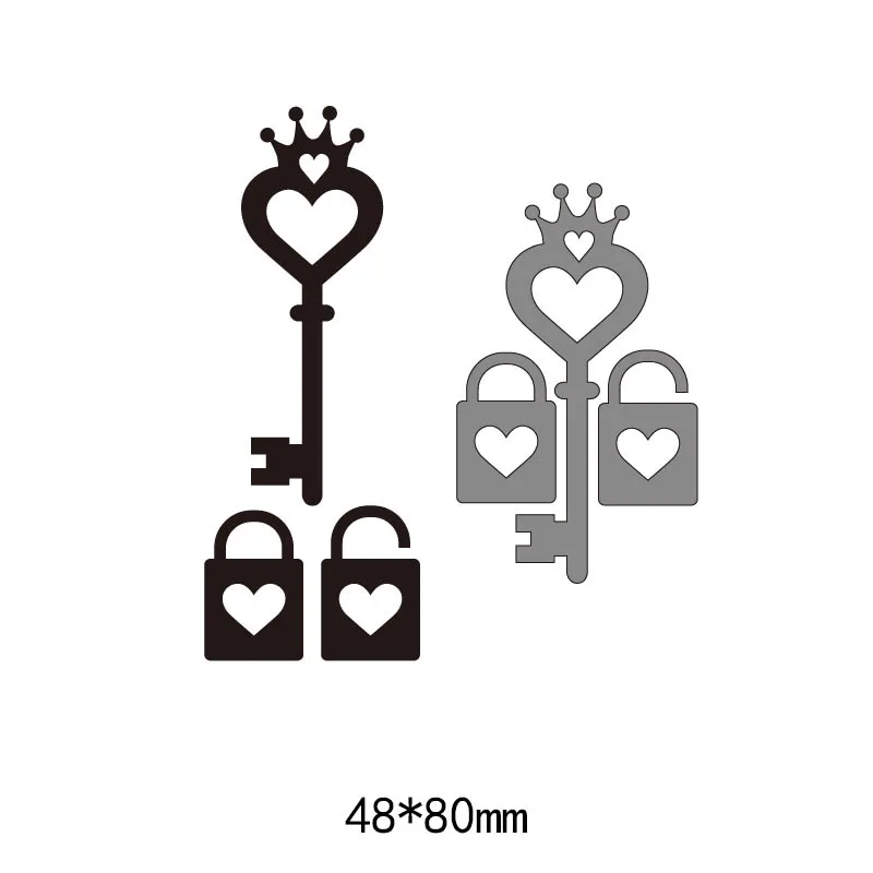 

Irregular Figure key and lock frames metal steel cut dies DIY Scrapbook Album Paper Card Cutting Dies Stencil for card Crafts