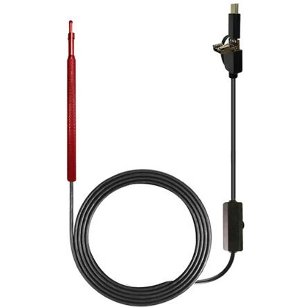 3 in 1 USB OTG 비주얼 귀 청소 내시경 스푼 기능성 진단 도구 귀 클리너 안드로이드 720P 카메라