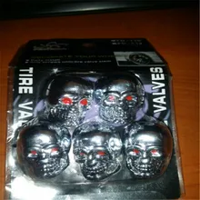 Cool High Quality 5pcs set CHROME Skull Head font b Air b font Valve Caps MOTORCYCLE