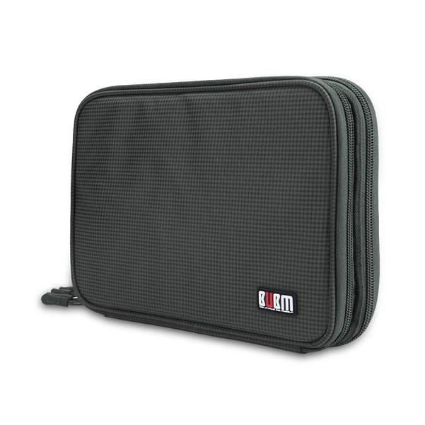BUBM универсальные аксессуары для электроники, дорожная сумка/чехол для жесткого диска/Органайзер для кабеля/защитный чехол для iPad - Цвет: Double layer S -Gray