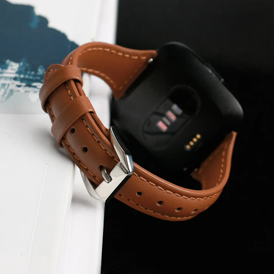 Ремешок для Fitbit Versa 2 роскошный кожаный сменный ремешок для часов Ремешок Для Fitbit часы Versa Аксессуары Для Fitbit Versa Correa