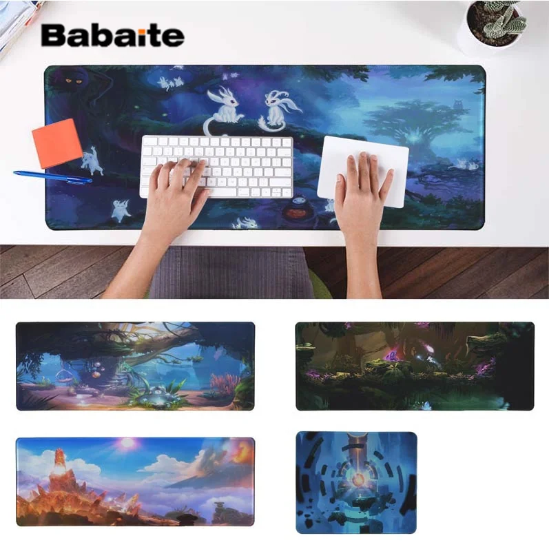 

Babaite Funny Ori and the Blind Forest Locking Edge Mouse Pad Game Rubber PC Computer Gaming mousepad