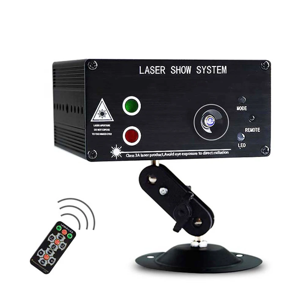 DJ Disco Stage Lasering Light 3W RGB LEDs 48 Patterns Sound party lights LED Projector Remote Control for KTV Bar Festival Party