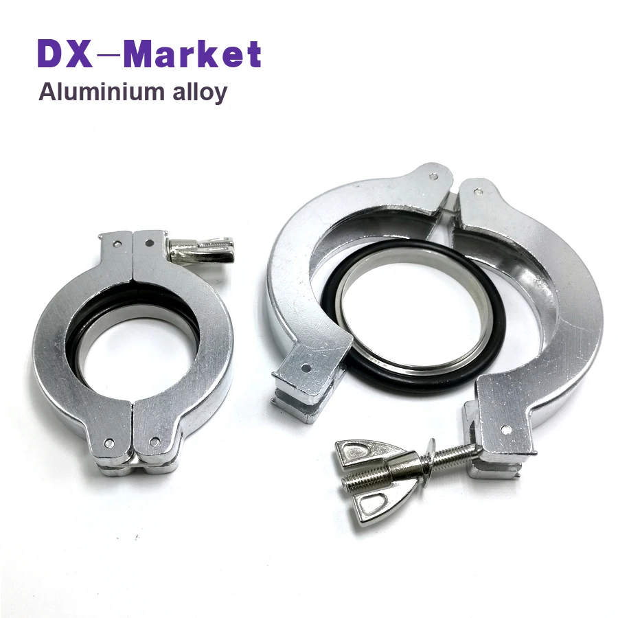 KF10 KF16 KF25 KF40 KF50 , rubber gasket bracket aluminium alloy vacuum tube clamp , Vacuum