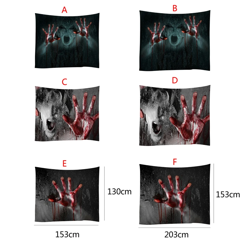 Страшная кровь ладонь Хэллоуин настенный гобелен, ковер Хэллоуин вечерние настенный гобелен из ткани для дома Бар Хэллоуин DIY Декор