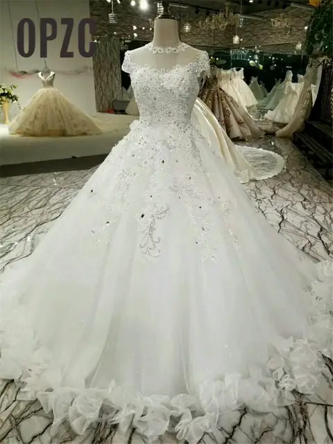 nuevo 2018 de cristal de lujo nuevo lujo vestidos de novia tienda en