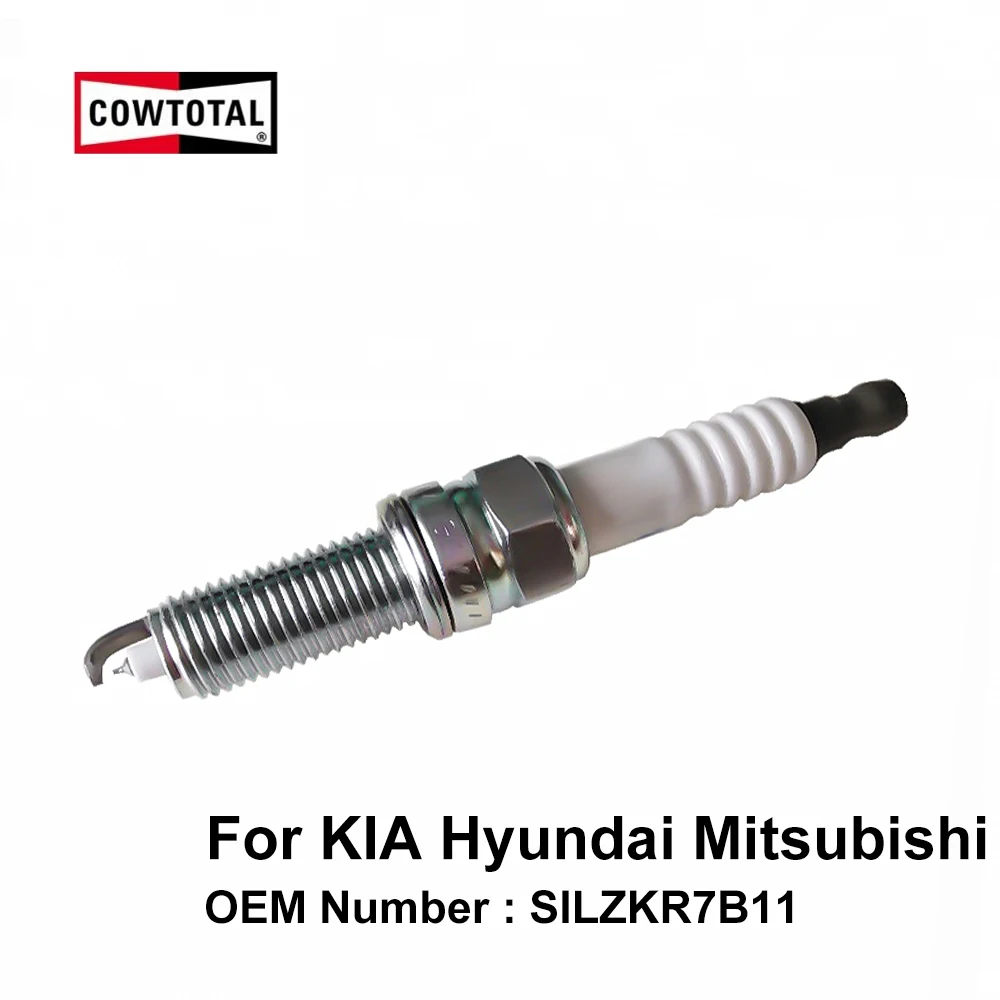 Cowtote иридиевая Свеча зажигания для KIA Rio Carens Venga Sorento Hyundai Sonata Veloster Santa Fe Genesis SILZKR7B11