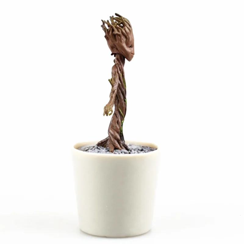 Disney Baby Groot Flowerpot Model Galaxy Guard Action Figure Tree Man Pose Model Anime Decorative PVC Statue Child Toy Model